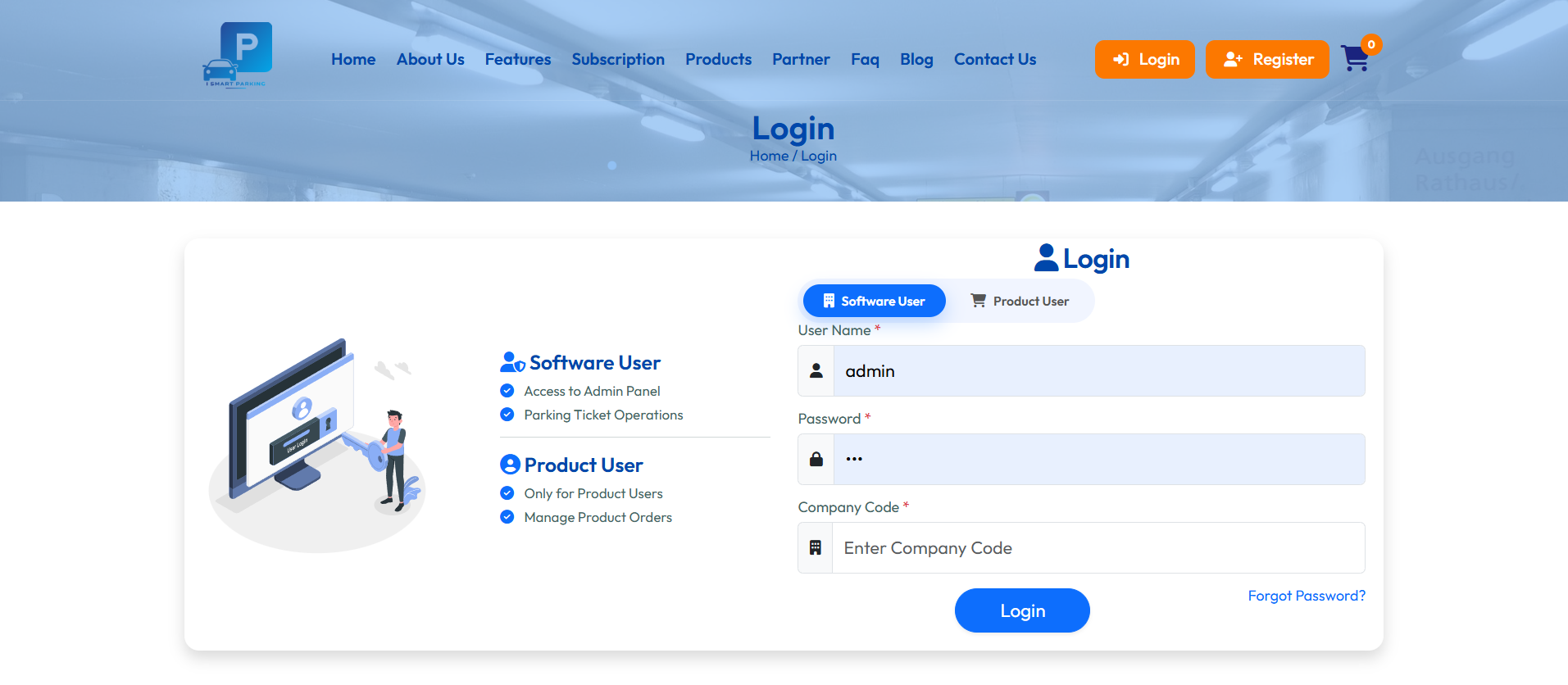 iSmart Parking Dashboard